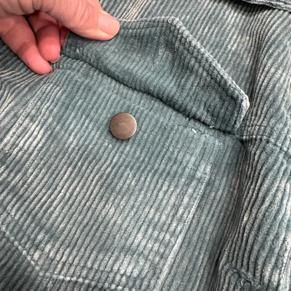 POL Teal Corduroy Jacket with Frayed Hem- it’s slightly brighter than in the pic - Picture 6 of 10